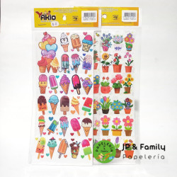 CALCOMANIA HELADOS Y FLORES